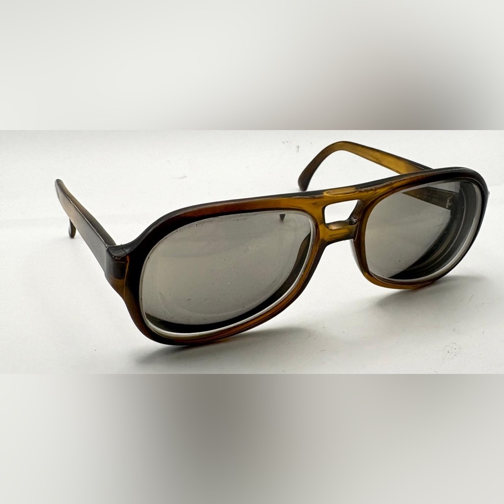 Vintage Terri Brogan 8701-10 Brown Pilot Sunglasses Frames Only